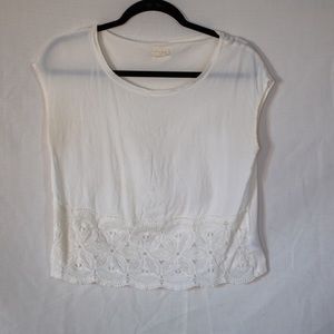 Lace bottom shirt